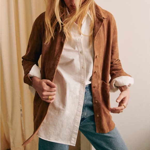 Sezane Tan Suede Will Jacket - Picture 2 of 7